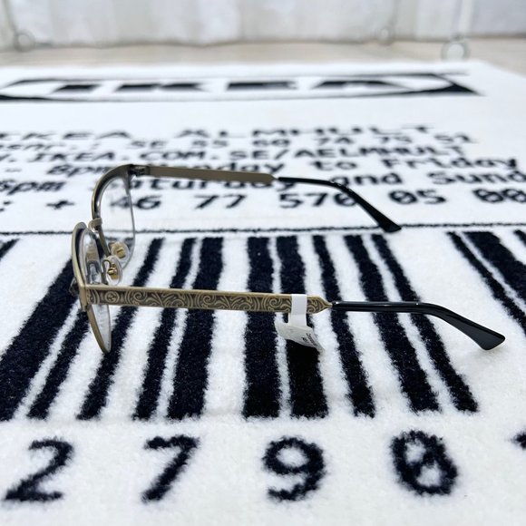 Gucci Gold 3D Tiger Head Logo Engraved Metal Frame Eyeglasses - Picture 4 of 10